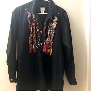 Moschino Jeans NWT blouse made in Italy with placket detail vintage